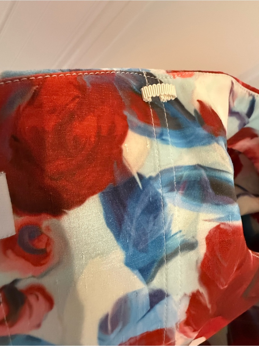 Rebecca Vallance Fleurette floral taffeta midi Dress Red, Blue- size US 6 - Picture 14 of 16
